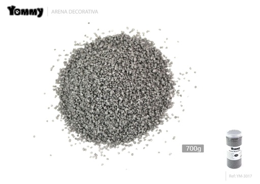 [YM3017] Arena gris decorativa para acuarios 700g - Decoración para acuarios