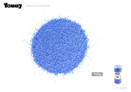 [YM3027] Arena decorativa para acuarios color azul (peacock) 700 g - Decoración para acuarios