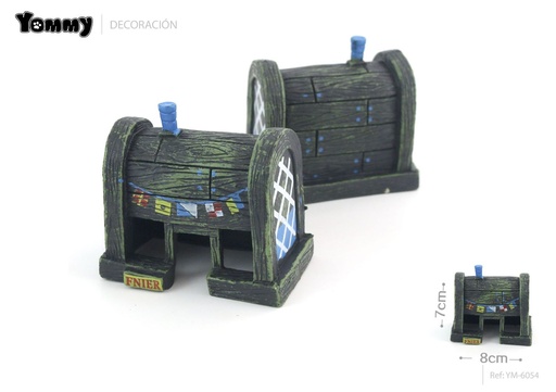 [YM6054] Decoración de acuario casa cangrejo 8*5*7 cm - Accesorios de acuarios