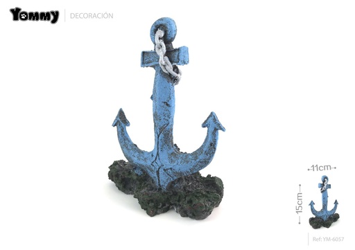 [YM6057] Ancla decorativa para acuarios 11x6x15 cm - Decoraciones para acuarios