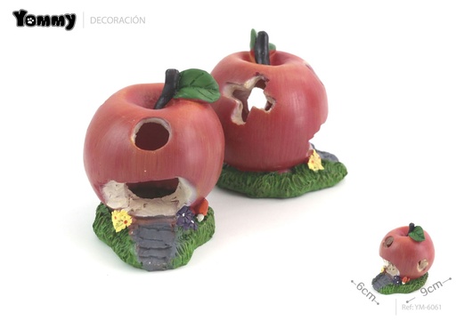 [YM6061] Adorno para acuario, casa de tesoro 6*9*9 cm - Decoraciones acuáticas