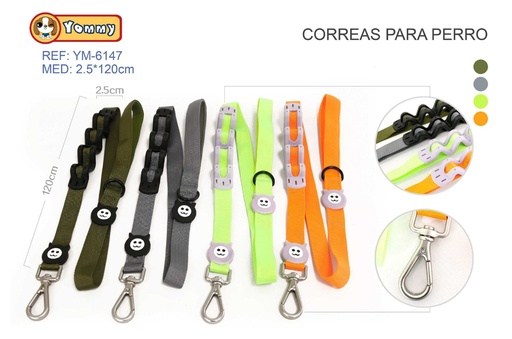 [YM6147] Correas para perro 2.5cm*120cm - Accesorios para mascotas
