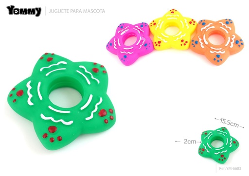 [YM6683] Juguete de goma para mascotas 12.5x2cm - Juguete para gatos y perros