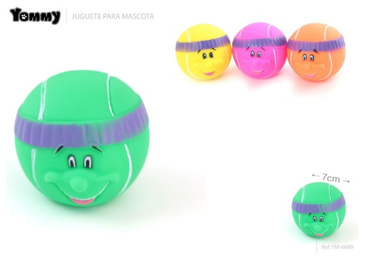 [YM6689] Juguete para mascotas balón de 7 cm - Juguete de goma