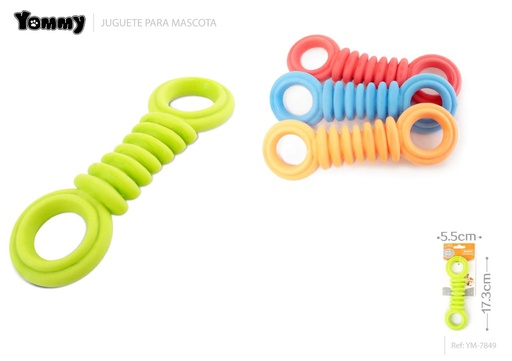 [YM7849] Juguete de goma para mascotas en forma de hueso 17.3 cm*5.5 cm - Juguetes TPR