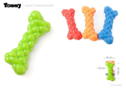 [YM7856] Juguete de goma para mascotas 14 x 6 x 3 cm - Juguetes para perros