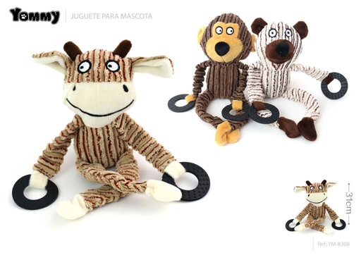 [YM8308] Juguete de peluche para mascotas oso 25x12cm