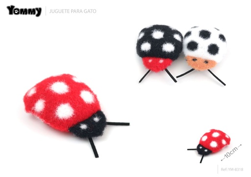 [YM8318] Juguete mariquita para gato 10cm - Juguetes para gatos