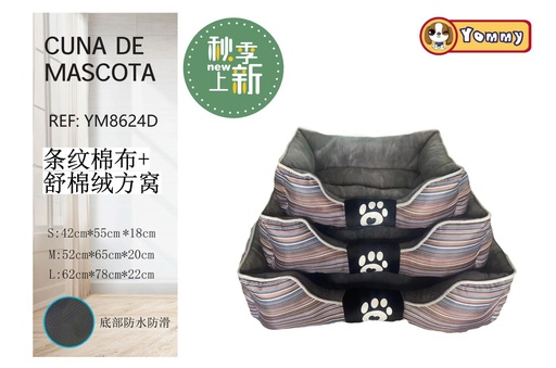 [YM8624B] Cuna de perro con tela de algodón cómodo azul ref 8624A - Camas para mascotas