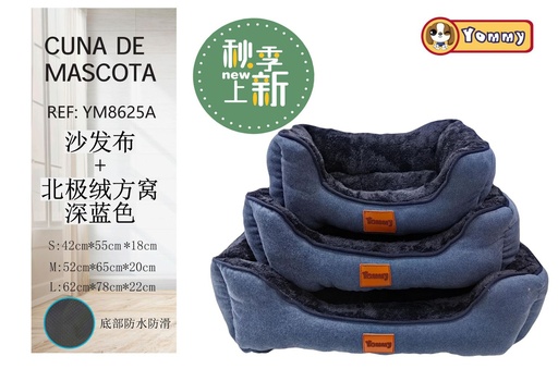 [YM8625B] Cuna de perro 3 piezas color negro - Camas para mascotas de lujo