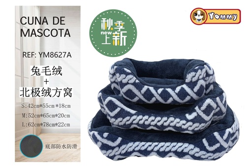[YM8627A] Cuna para mascotas suave de peluche 3 piezas - Cama para mascotas 