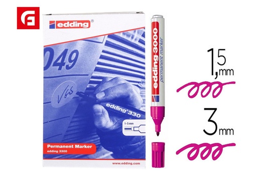 [153842726] Marcador EDDING 3000 magenta - Artículos de papelería 