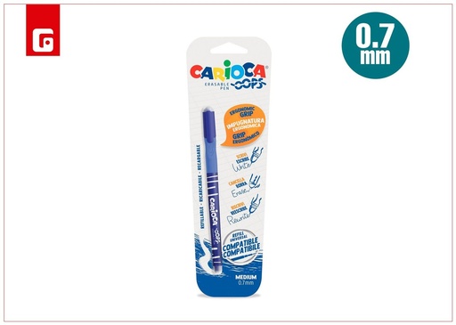 [150542036] Bolígrafo OOPS azul en blister - Material escolar