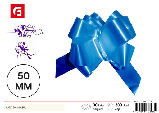 [201202121] Lazo color azul 50mm - Artículos de regalo y decoración
