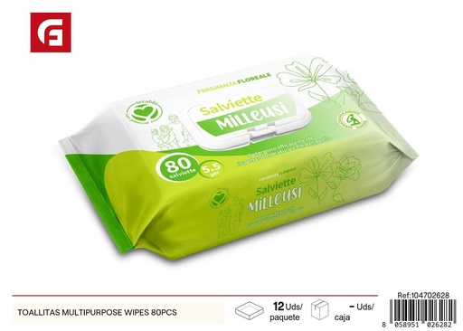[104702628] Toallitas multiusos 80PCS - Productos de cuidado personal
