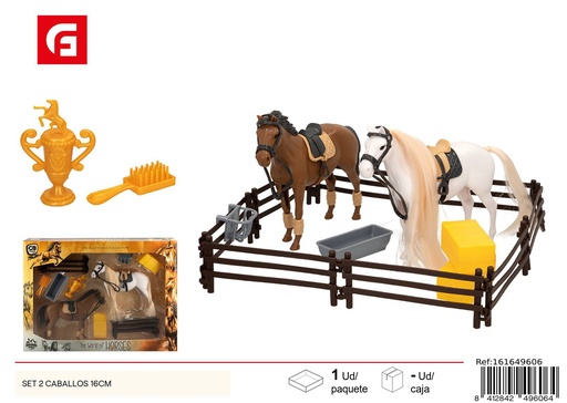 [161649606] Set de 2 caballos de juguete - Diversión equina para los más pequeños