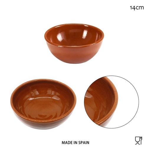 [A000181] Cazuela barro medida 14 cm - Utensilios de cocina de barro