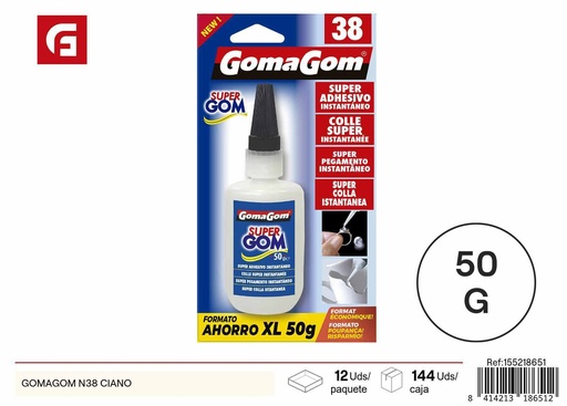 [155218651] Adhesivo GOMAGOM N38 ciano - Manualidades y pegamentos