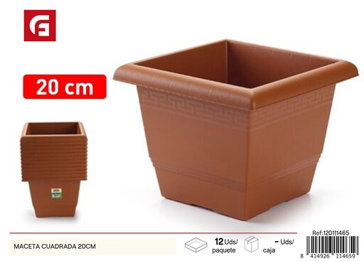 [120111465]  Maceta cuadrada 20 cm - Macetas y decoración