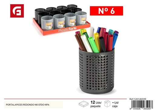[120146599] Portalápices redondo estándar N6 - Material de oficina