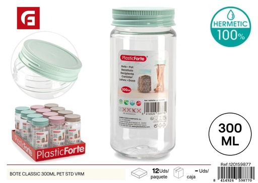 [A002787] Bote de plástico Classic 300ml - Artículos de cocina y contenedores