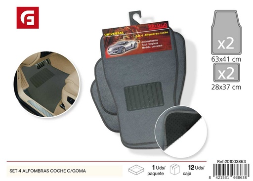 [201003863] Set de 4 alfombras para coche - Accesorios para coches