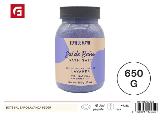 [111907572] Bote de sales de baño de lavanda 650g - Cuidado personal y productos de baño