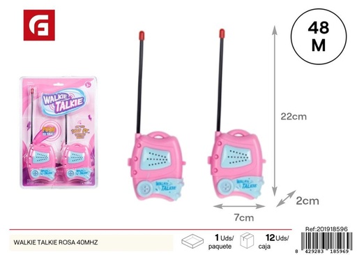 [201918596] Walkie Talkie rosa 40 MHz - Juguetes y accesorios de comunicación