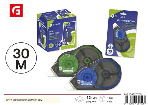 [150825759] Cinta correctora BISMARK 30m - Material escolar