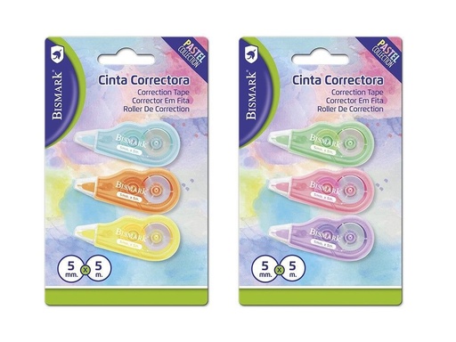 [150829406] Cinta correctora Bismark mini pastel 5m - Papelería