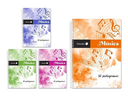 [150829564] Cuaderno de música Golden 20H 100gr 12 pen - Material escolar y cuadernos