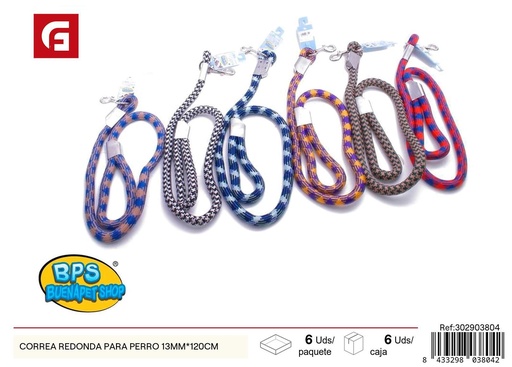 [302903804] Correa redonda para perro 13mm*120cm - Correas y collares para mascotas