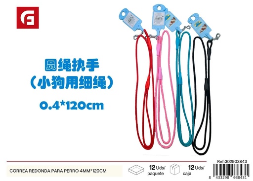 [302903843] Correa redonda para perro 4mm*120cm - Correas y collares para mascotas