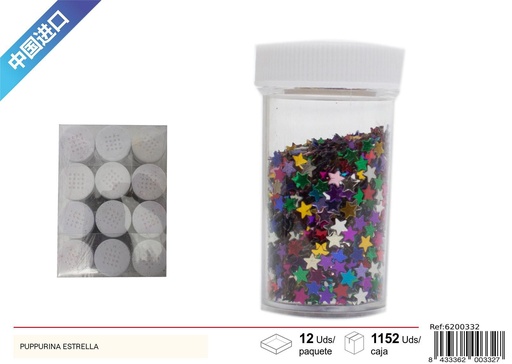 [6200332] Purpurina estrella - Materiales de manualidades y decoraciones