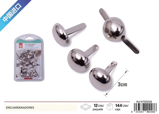 [6700248] Encuadernadores metálicos 15pcs - Papelería