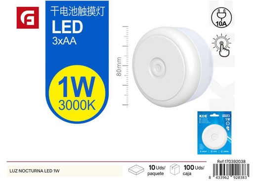 [170392038] Luz nocturna LED 1W - Iluminación y luces decorativas
