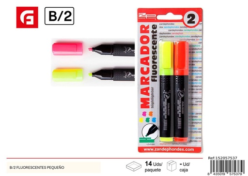 [152057537] Marcadores fluorescentes pequeños B/2 - Material escolar