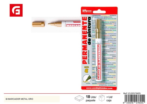 [152057605] Pintura permanente color oro 6g punta 2.5mm - Materiales de escritura y arte