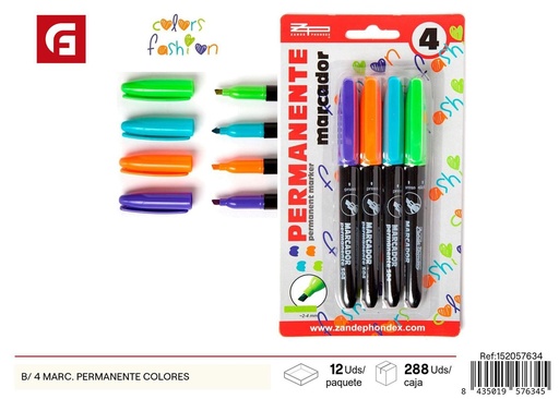 [152057634] Bolígrafo permanente 4 colores - Materiales escolares