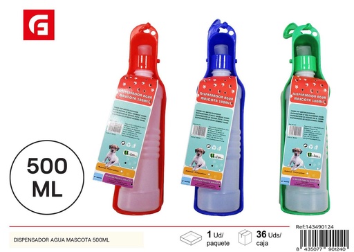 [143490124] Dispensador de Agua Mascota 500 ml - Productos para mascotas