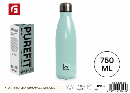 [180629695] Botella térmica de acero inoxidable ATLANTIC 750 ml azul - Artículos de cocina