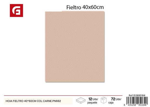 [153895184] Hoja fieltro 40*60cm color carne - Material para manualidades