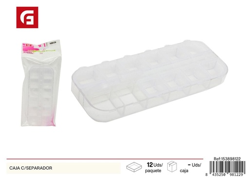 [153898122] Caja con separador - Plásticos para el hogar