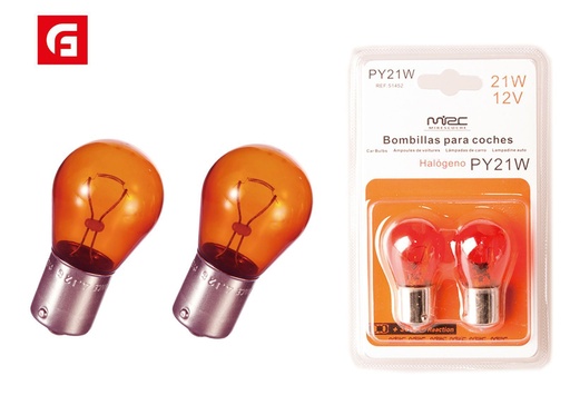 [177451452] Bombilla PY21W 12V 21W para coches - Accesorios de automóviles y luces