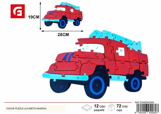 [204694260] Puzzle de madera coche 26 - Juguetes educativos