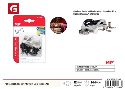 [153815363] Kit eléctrico sin motor uso escolar - Material escolar