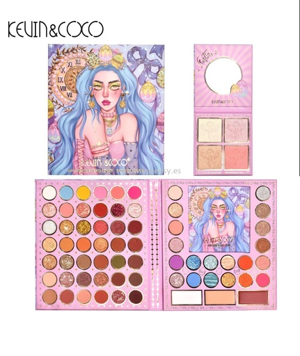 [6972081893588] Paleta maquillaje 69 Colors Kevin&Coco - Maquillaje