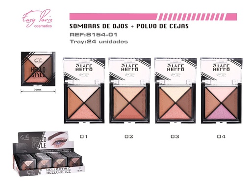 [S154-01] Sombra de ojos y polvo de cejas 24U - Maquillaje y productos para cejas