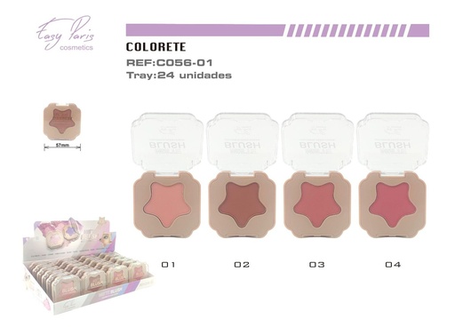 [C056-01] Colorete mate 24/u - Cosméticos