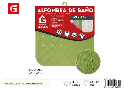 [188090682] Alfombra de baño pistacho 45x45 cm - Antideslizante